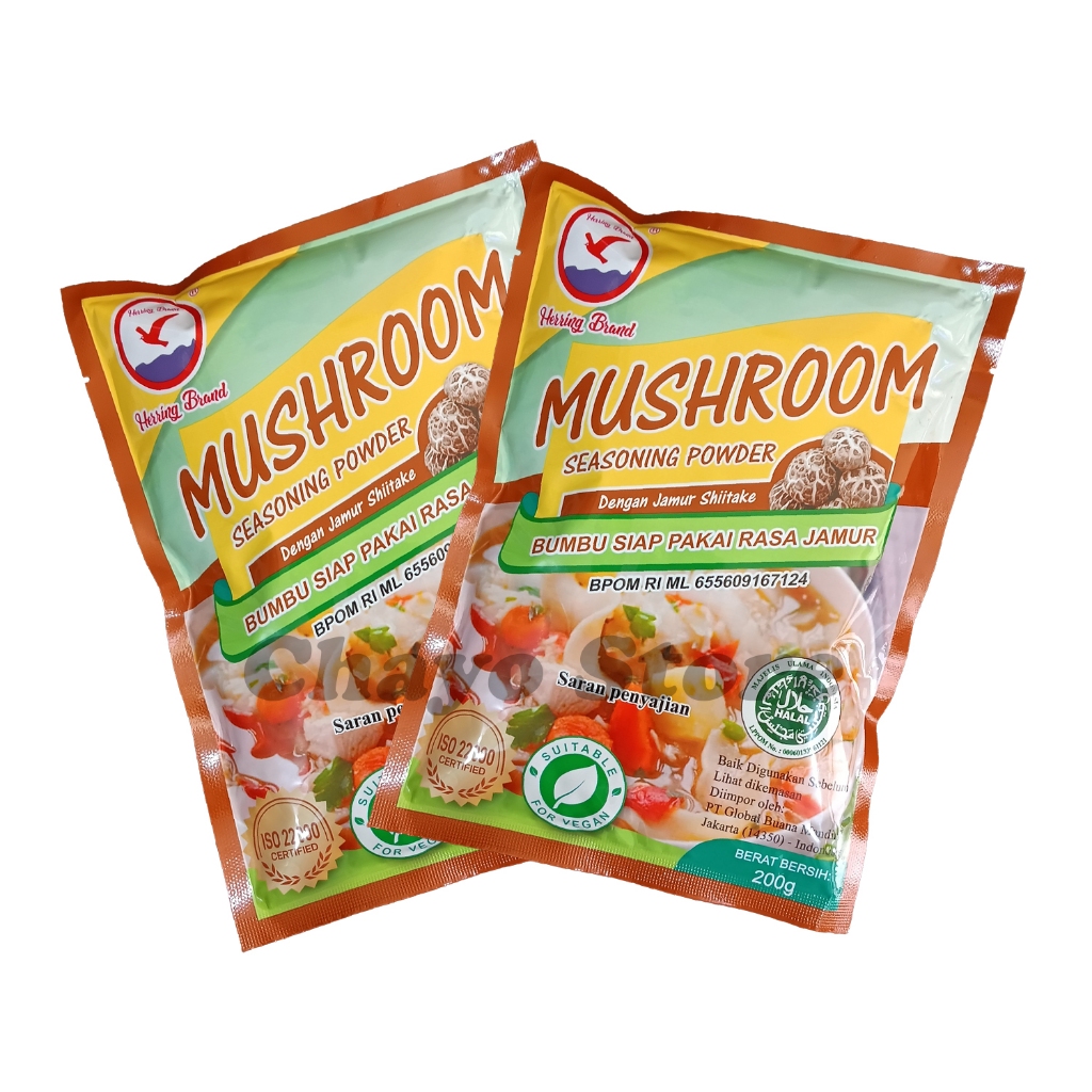 

Kaldu Jamur Herring 200 gr x 2 Pack / Penyedap Rasa Jamur Shitake 200
