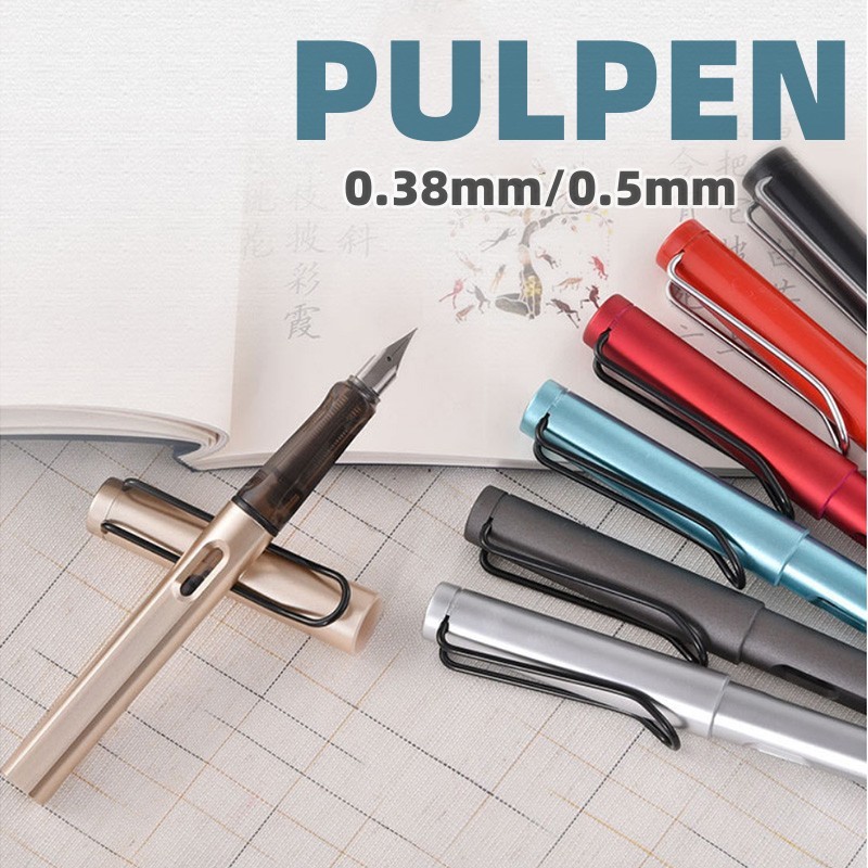 

Fountain Pen/Pulpen/Pena/ laser pulpen 0.38mm/0.5mm Bahan Plastik untuk Pelajar Pena tidak mengandung tinta -Miss Art