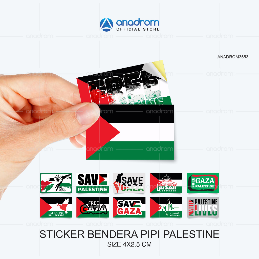 

Sticker Pipi Bendera Palestina | Sticker Save Palestine | Sticker Save Gaza Filistin | Sticker Free Palestine | Anadrom 3553
