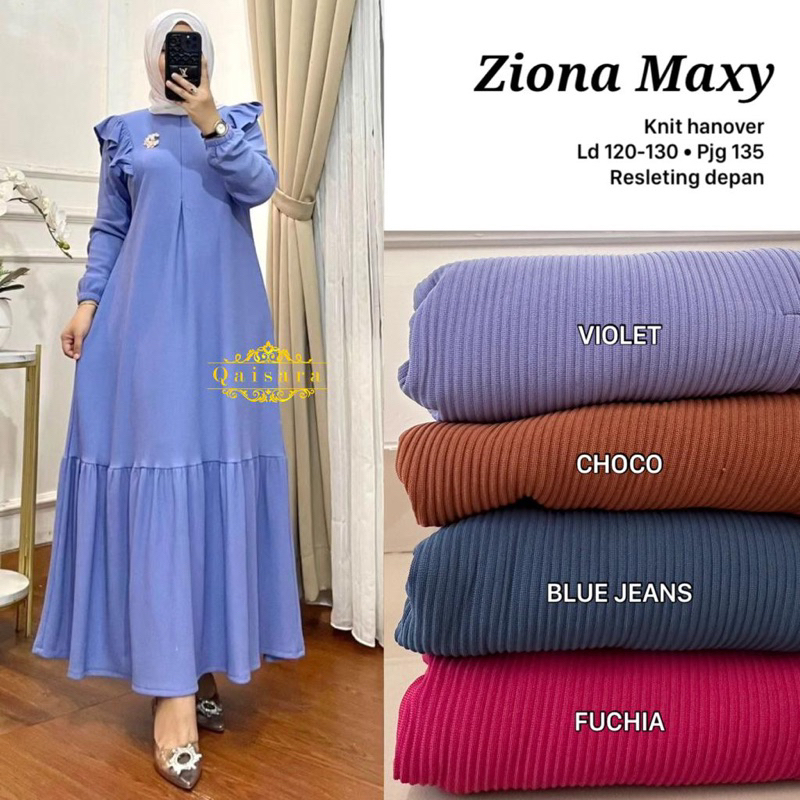 Gamis knit hanover import ziona maxy high quality ori qaisara