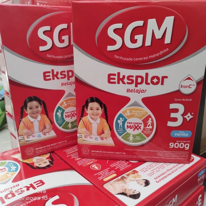 SGM Eksplor 3+ 900 Gram 3 Plus VANILA | MADU Susu SGM 3 Plus 900 gr