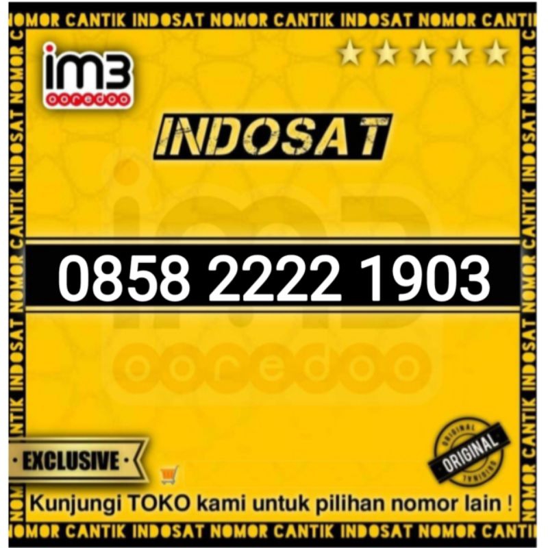 NOMOR CANTIK INDOSAT KWARTET 2222 TAHUN PSHW 1903