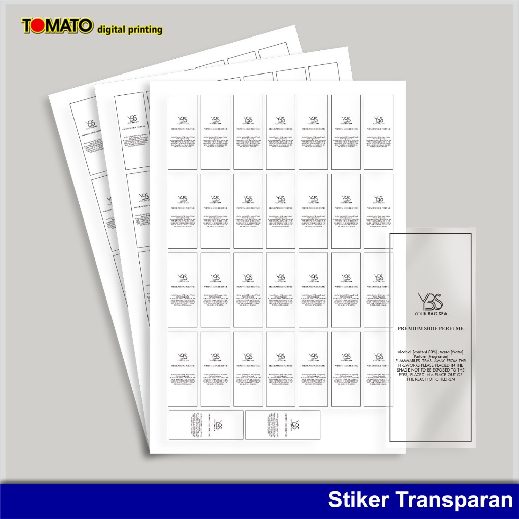 

Cetak Stiker Label Transparant A3+ Cutting