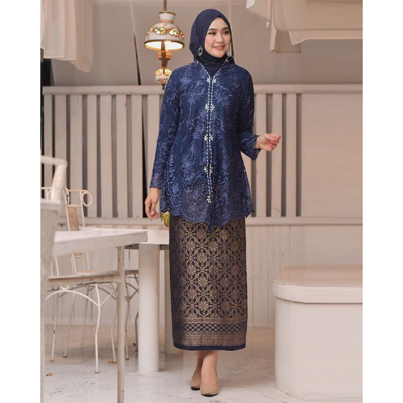 (BISA COD) Setelan Kebaya encim Rok songket by HOkKY Tunik Brukat Busui Baju Kebaya Modern Kebaya Pe