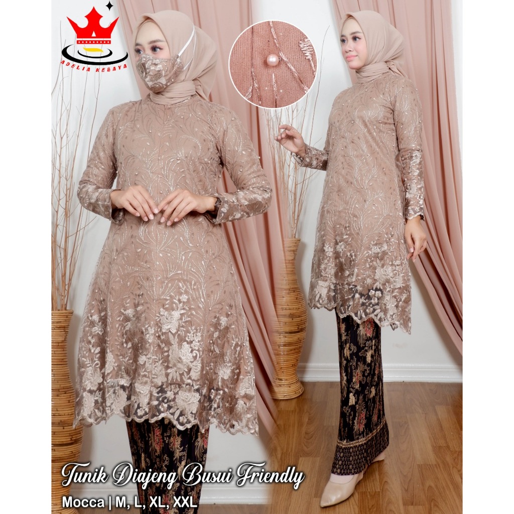 [COD] HARGA PROMO 2022 stelan kebaya brukat tunik tile FREE MASKER Kebaya tunik brukat tile Stelan K