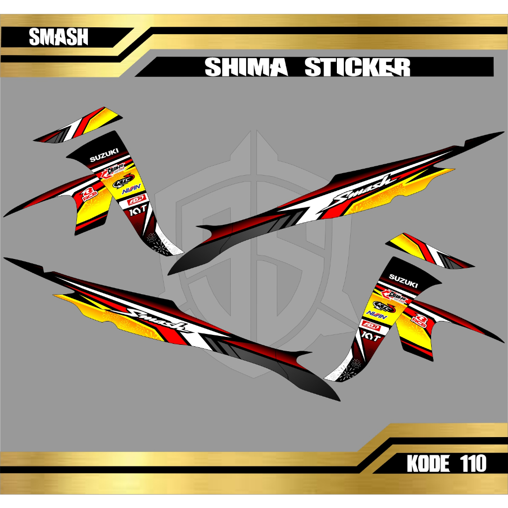 [COD] Stiker SMASH Striping SMASH Motor SUZUKI Sticker Variasi Racing 110 - 118