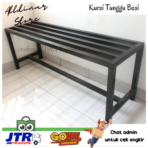 CUSTOM Kursi Outdoor / Tamu / Tunggu Murah Modern Furniture 120x30 Bangku Besi Panjang Minimalis