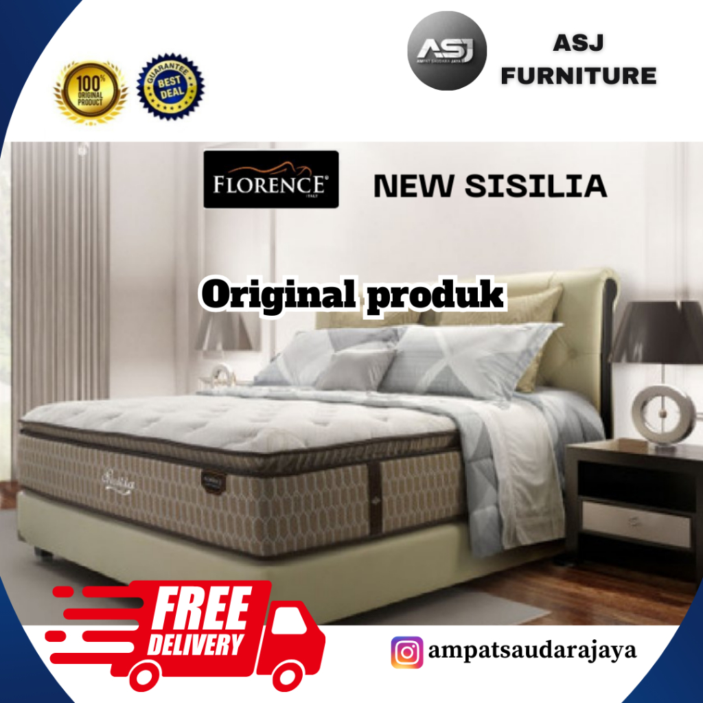 Florence Kasur Spring Bed Sisilia - Fullset