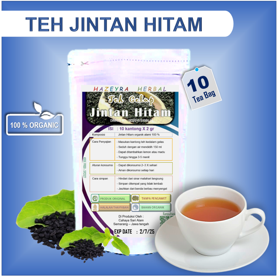 

Teh celup obat kolesterol diabetes jintan hitam darah tinggi rematik kanker isi 10pcs