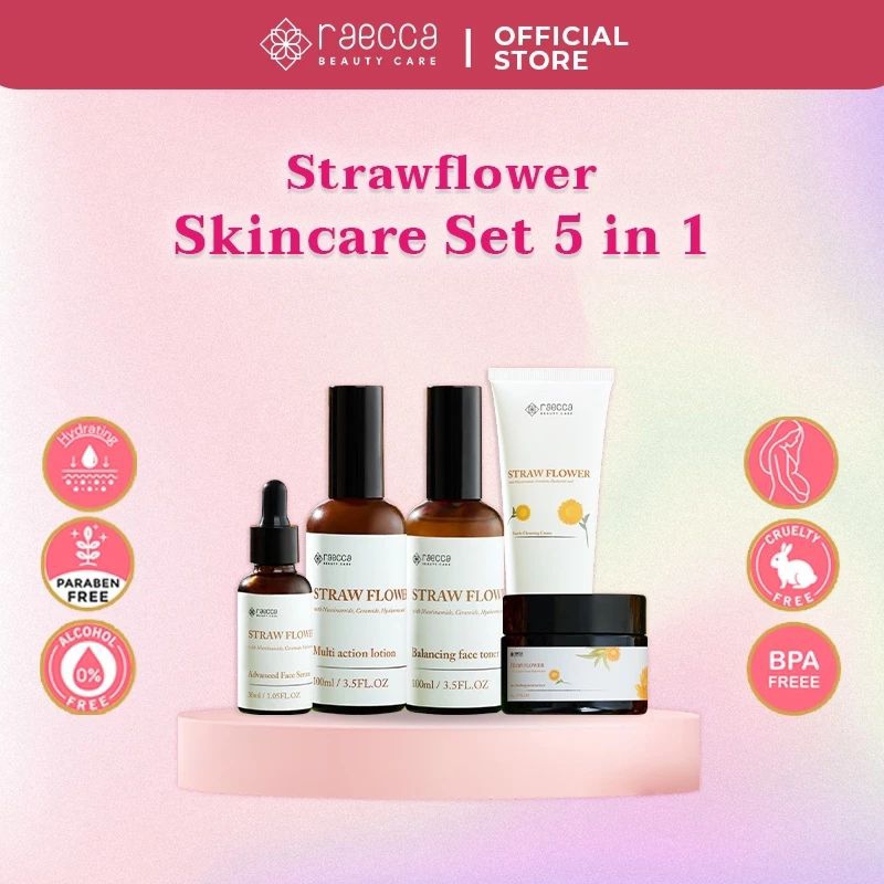 ( SALE ) RAECCA STRAWFLOWER SKINCARE SET 5IN1 [PROMO]