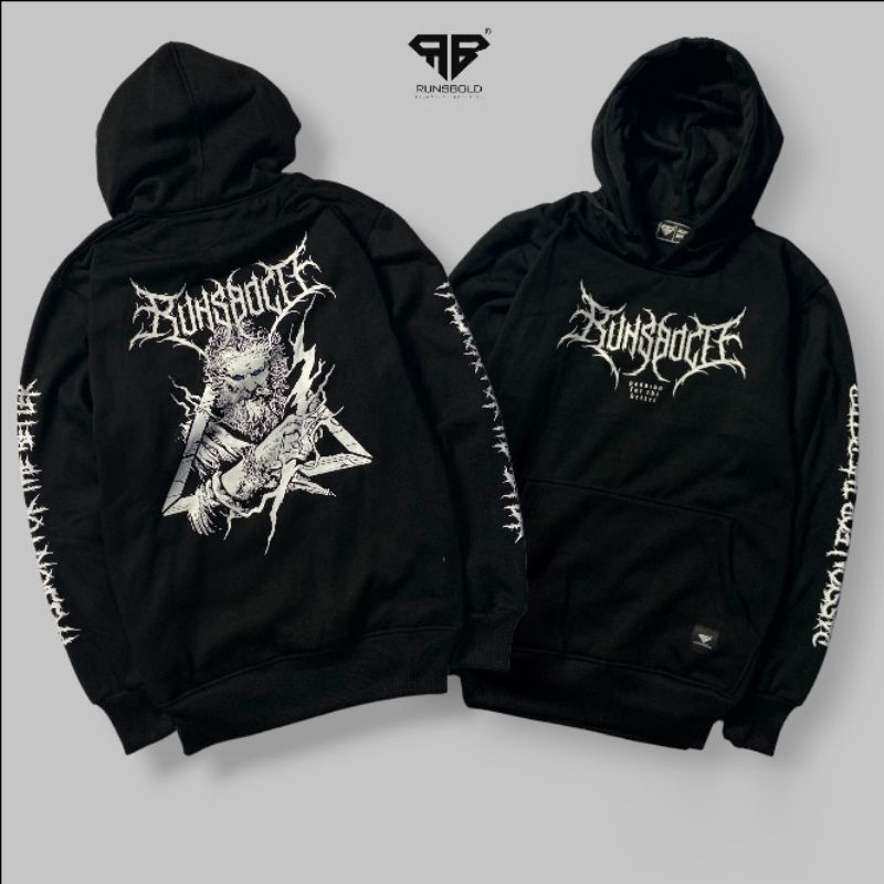 SWEATER HOODIE GAMBAR COWOK/CEWEK HITAM