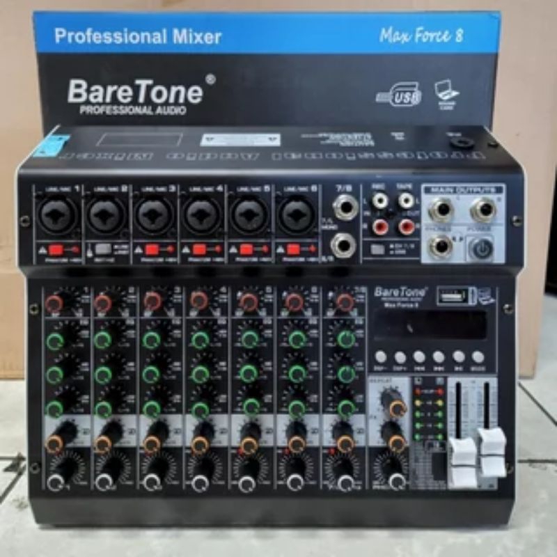 MIXER BARETONE MAX FORCE 8 BLUETOOTH USB MP3 ORIGINAL