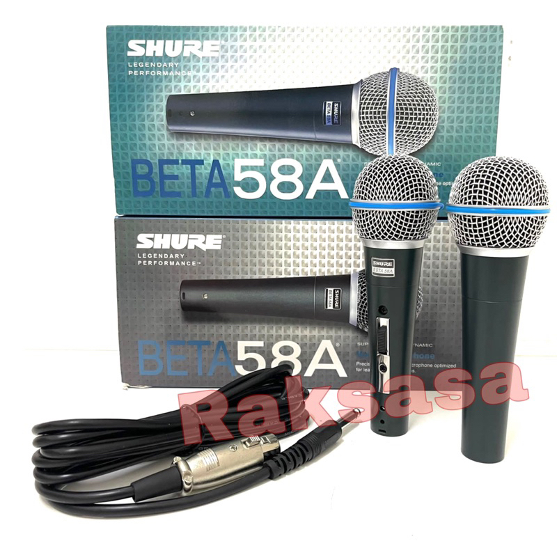 MIC SHURE BETA58A MIC KABEL VOCAL DYNAMIC KARAOKE MIC KARAOKE BETA 58 A