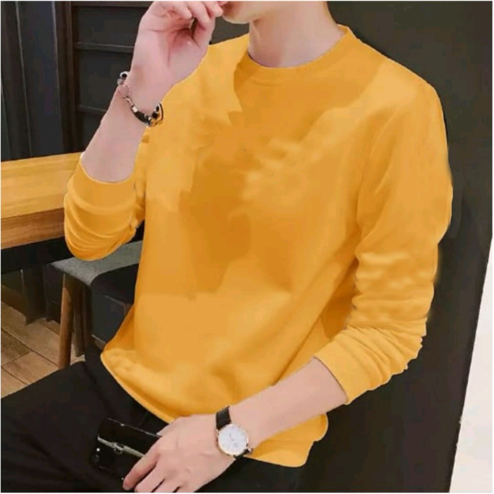 Bisa COD Sweater Keren Promo Sale Kaos Polos Panjang Baju Unisex Cowok Terbaru Crewneck Pria Distro Sweter Pria Terlaris Kaos Lengan Panjang Sweater Remaja Dewasa Kaos Oblong Murah