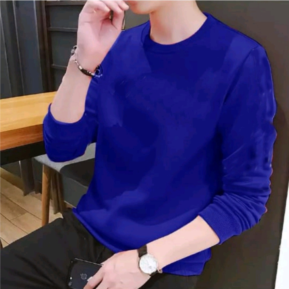 Bisa COD Sweater Keren Promo Sale Kaos Polos Panjang Baju Unisex Cowok Terbaru Crewneck Pria Distro Sweter Pria Terlaris Kaos Lengan Panjang Sweater Remaja Dewasa Kaos Oblong Murah