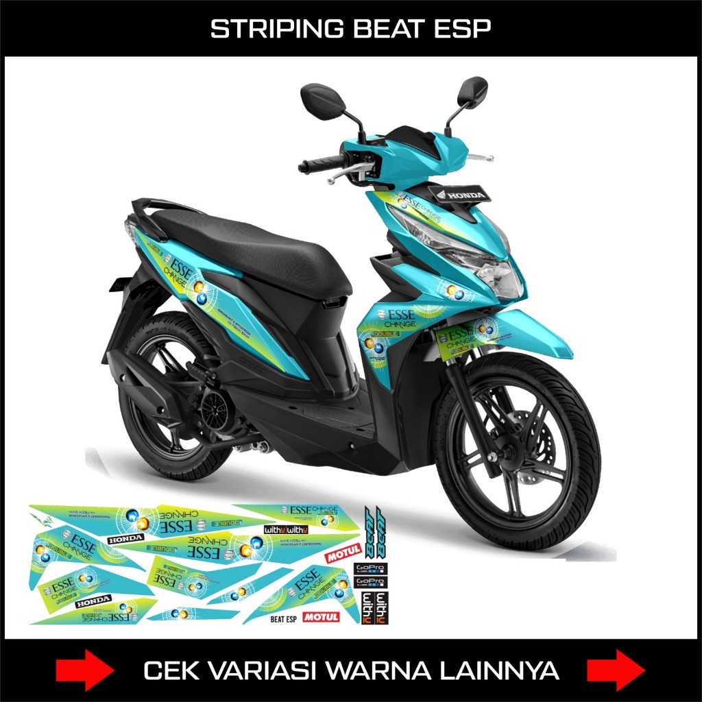 STRIPING BEAT FI ESP 2016 SAMPAI 2019 / STICKER VARIASI MOTOR HONDA BEAT 110 FI STREET / STIKER LIS 