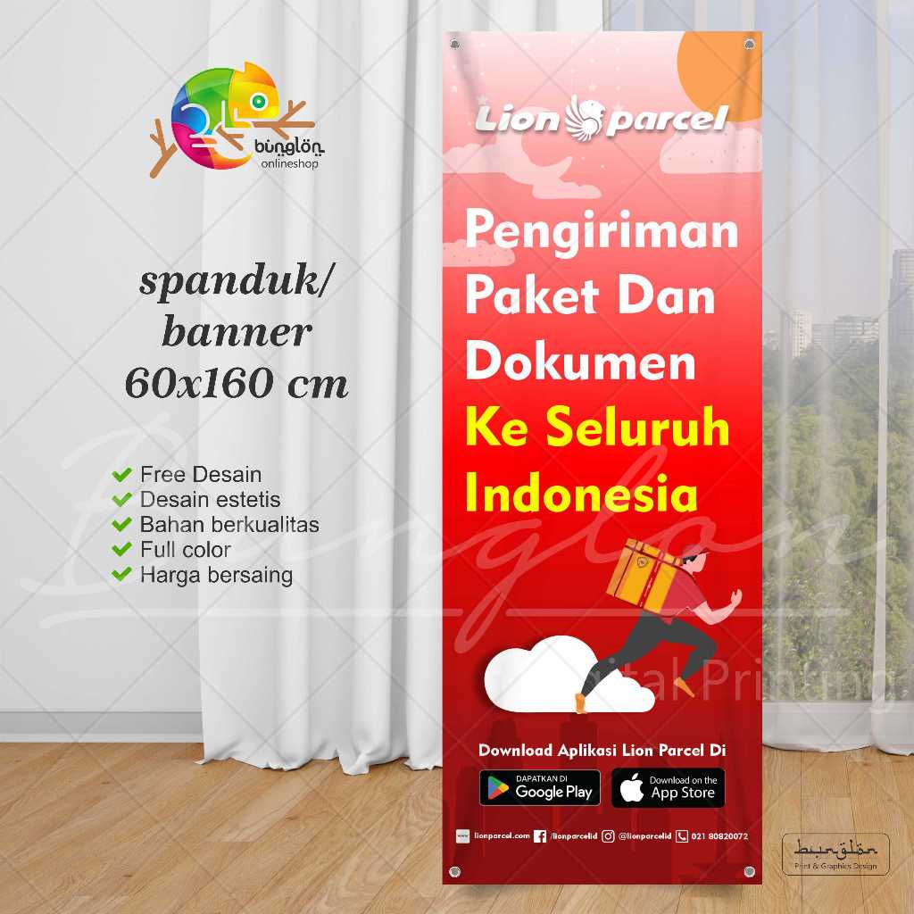 Spanduk Banner Lion Parcel Bisa Custom