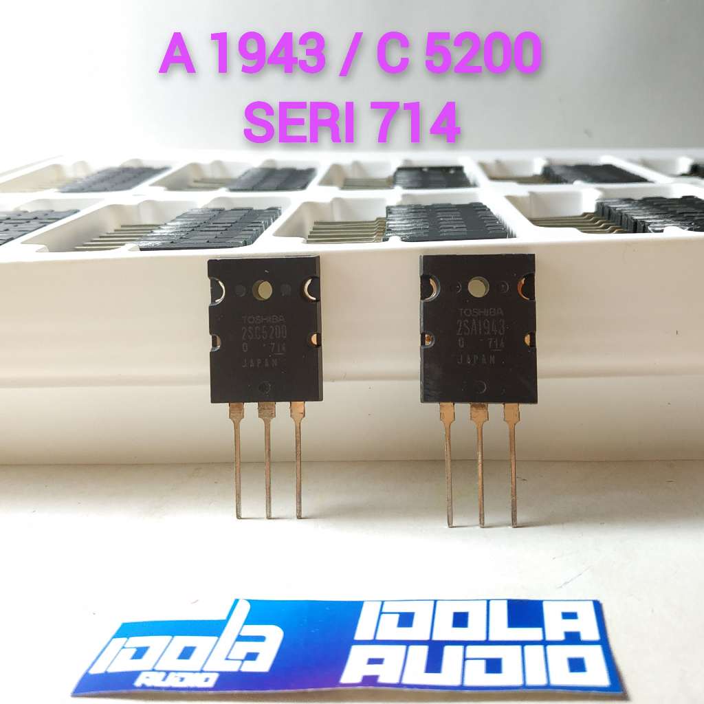 (TR) Transistor TOSHIBA A 1943 / C 5200 ORI SERI 714 (100 - 110 W) | A1943 / C5200