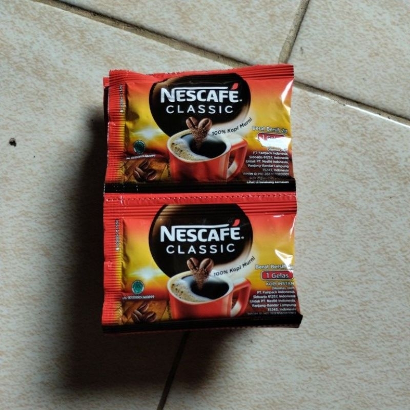 

Kopi Murni NESCAFE Classic - 1 renteng (10 pcs @ 2 gram)