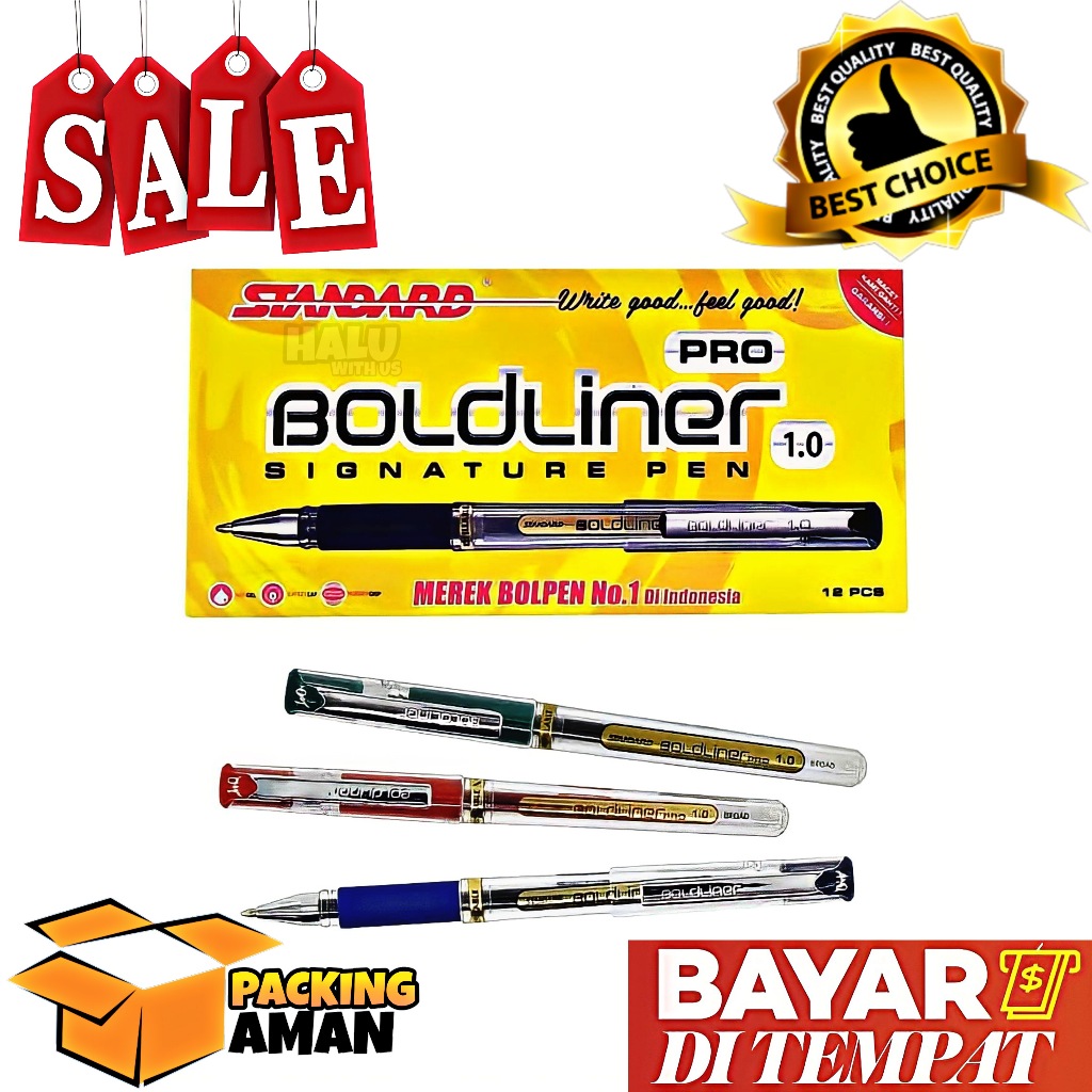 

(BISA COD) PROMO 1 Pcs Pulpen Standard Boldliner Pro 1.0 mm / Pulpen Tanda Tangan Tebal / Signature Pen / Bolpen / Pena