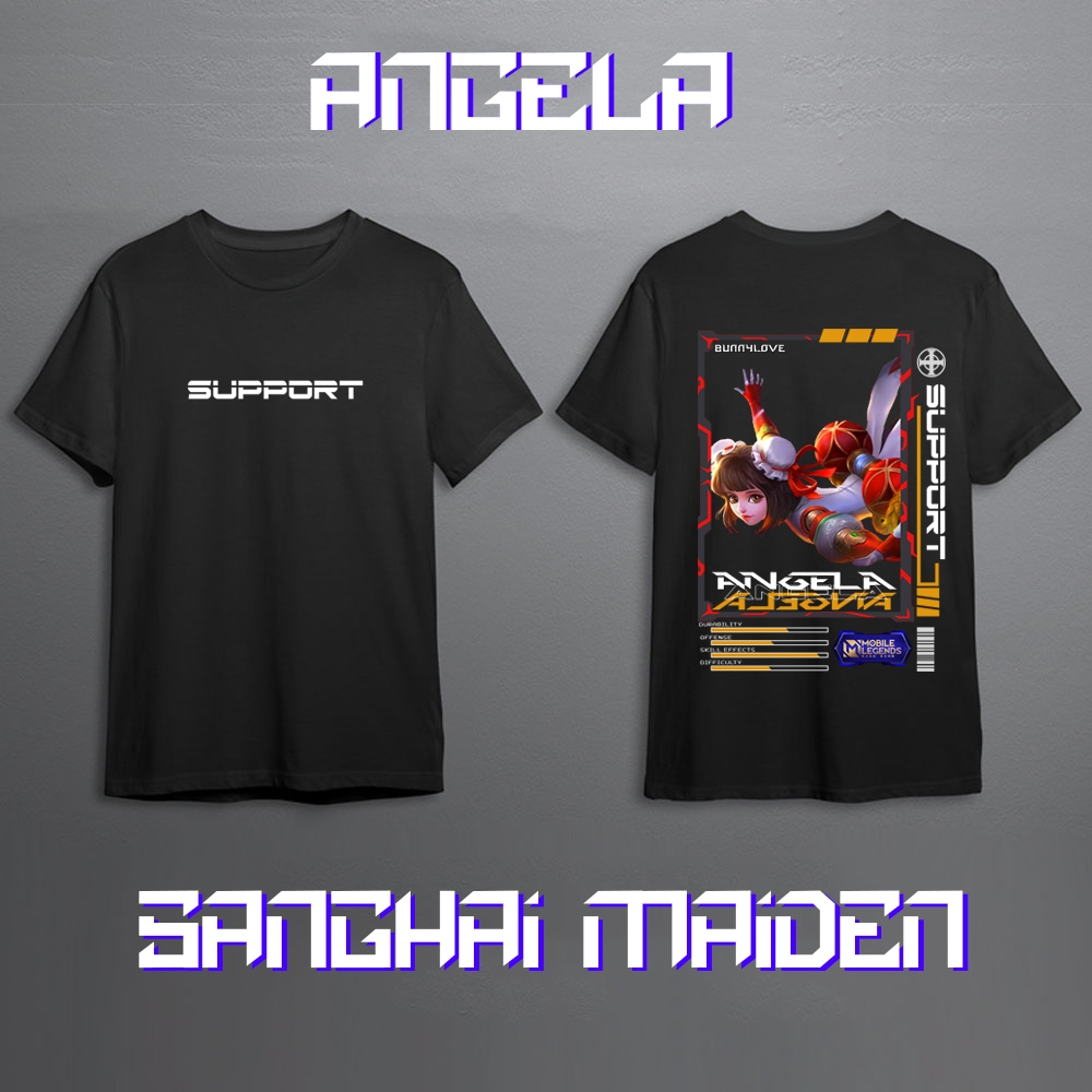 Kaos Pria Mobile Legend Hero ANGELA SUPPROT Skin Keren//Kaos Mobile Legend//Kaos ML//Kaos ANGELA SUP
