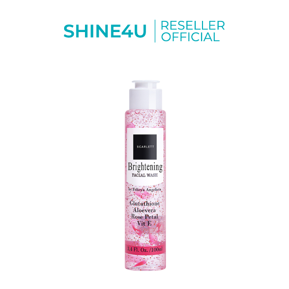 SCARLETT Whitening BRIGHTENING Facial Wash - Sabun Cuci Muka Clean and Clear - Shine4U