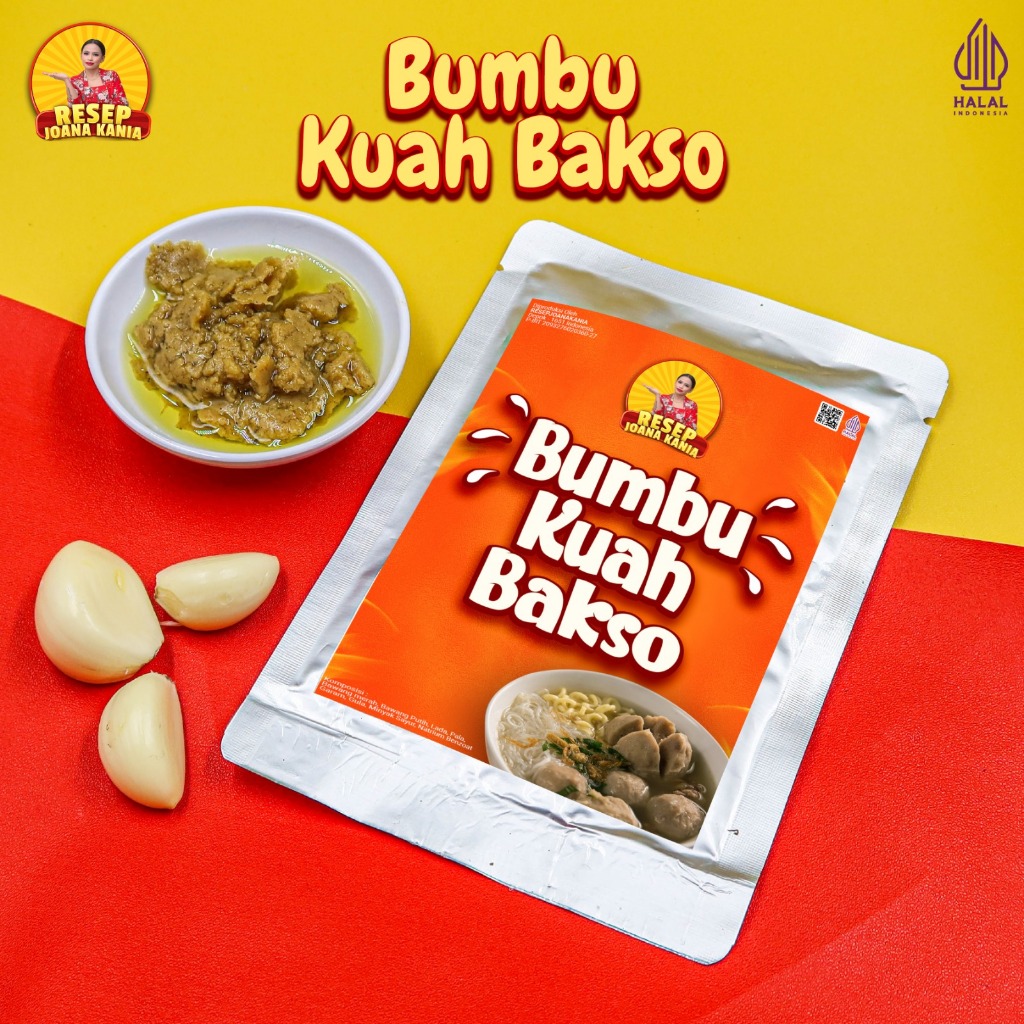

Bumbu Kuah Bakso Kemasan Sachet 50g Resepjoanakania/ Bumbu Masak Halal Instan Praktis Serbaguna