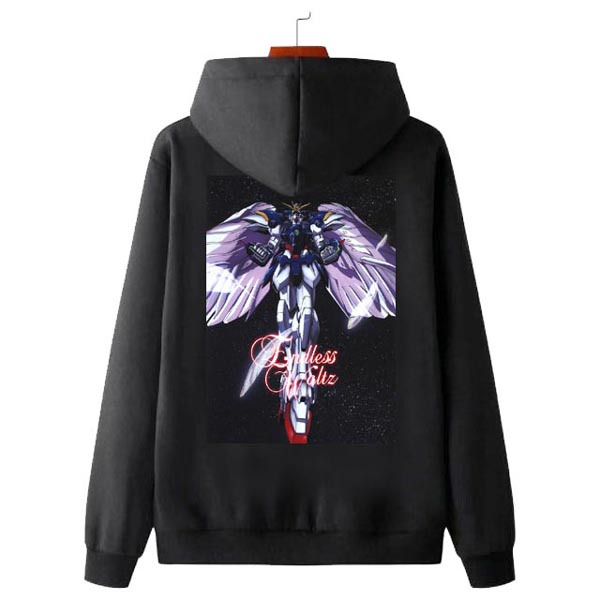 Jaket Hoodie Wings Gundam Endless Waltz Hoodie Sweater Bahan Cotton Fleece