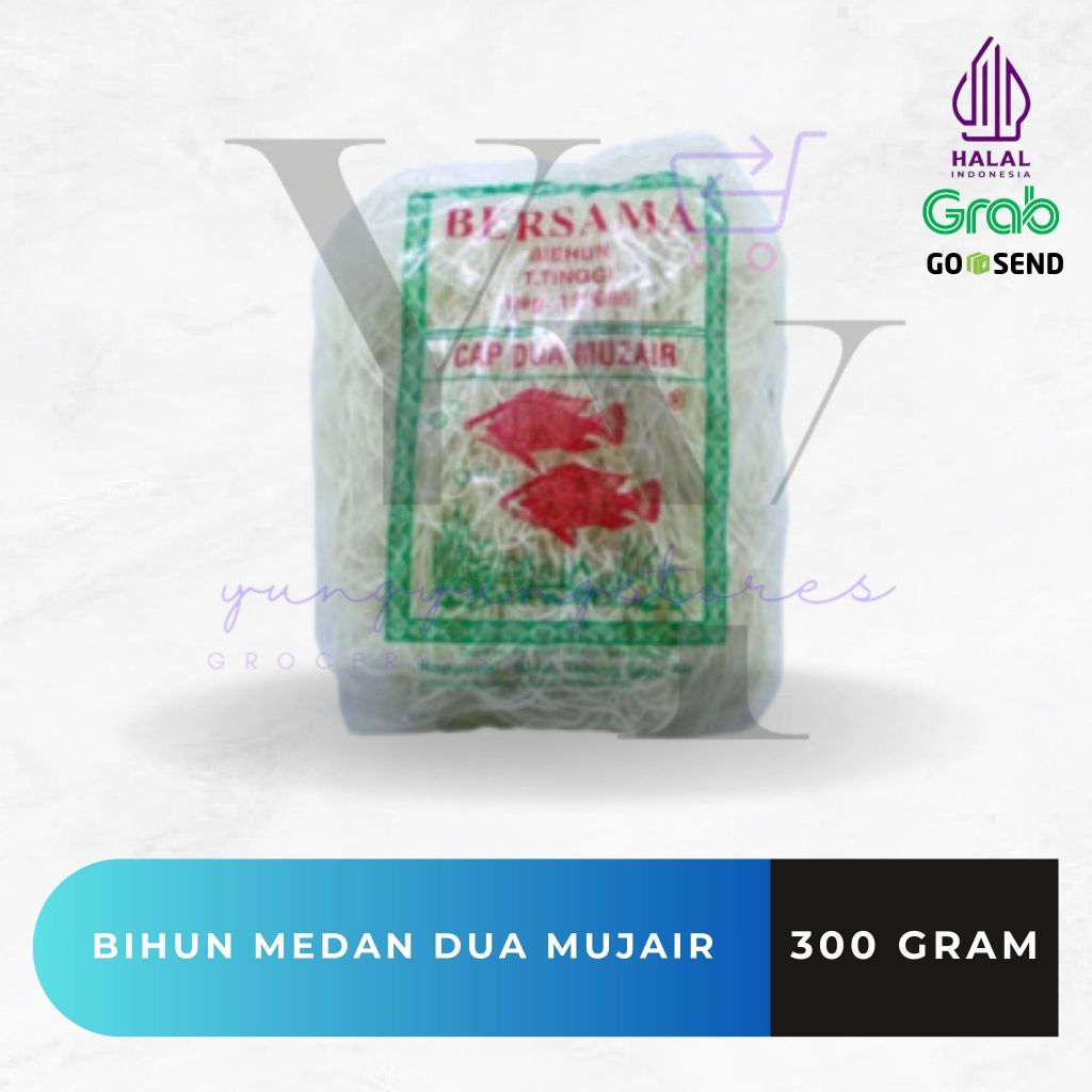 

1 Bal Isi 20 Bungkus Bihun Medan Cap Ikan Dua Muzair Mujair 300 Gram