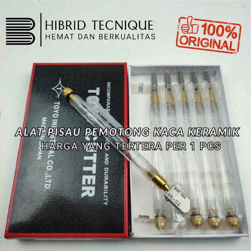 Alat potong kaca Toyo Tc 30 Asli alat pemotong kaca keramik pisau potong kaca toyo original