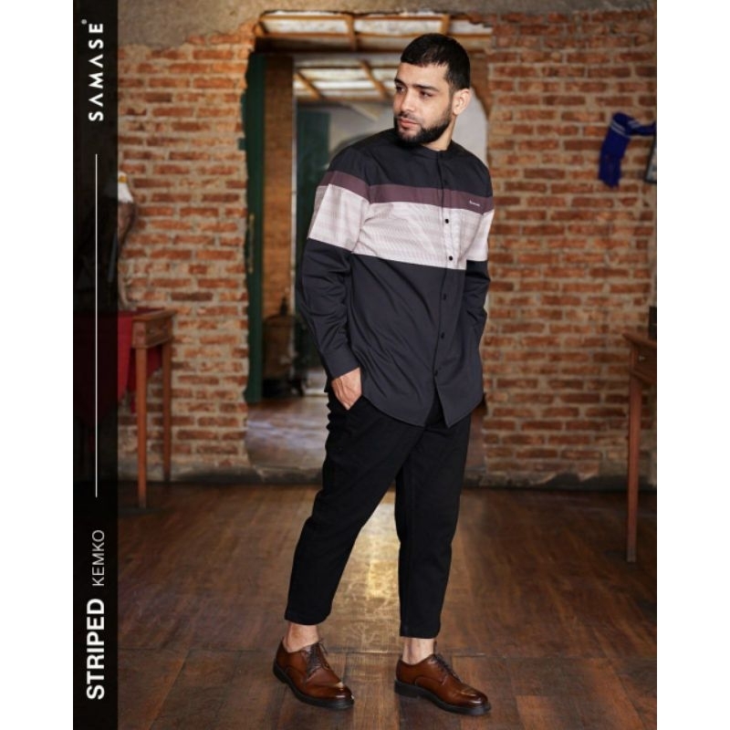 Striped Kemko Samase T017P Lengan Panjang