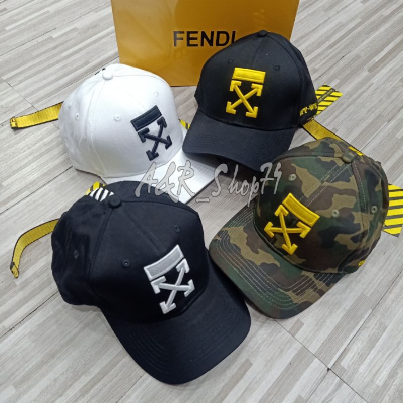 Topi Off White Topi Baseball Import Unisex