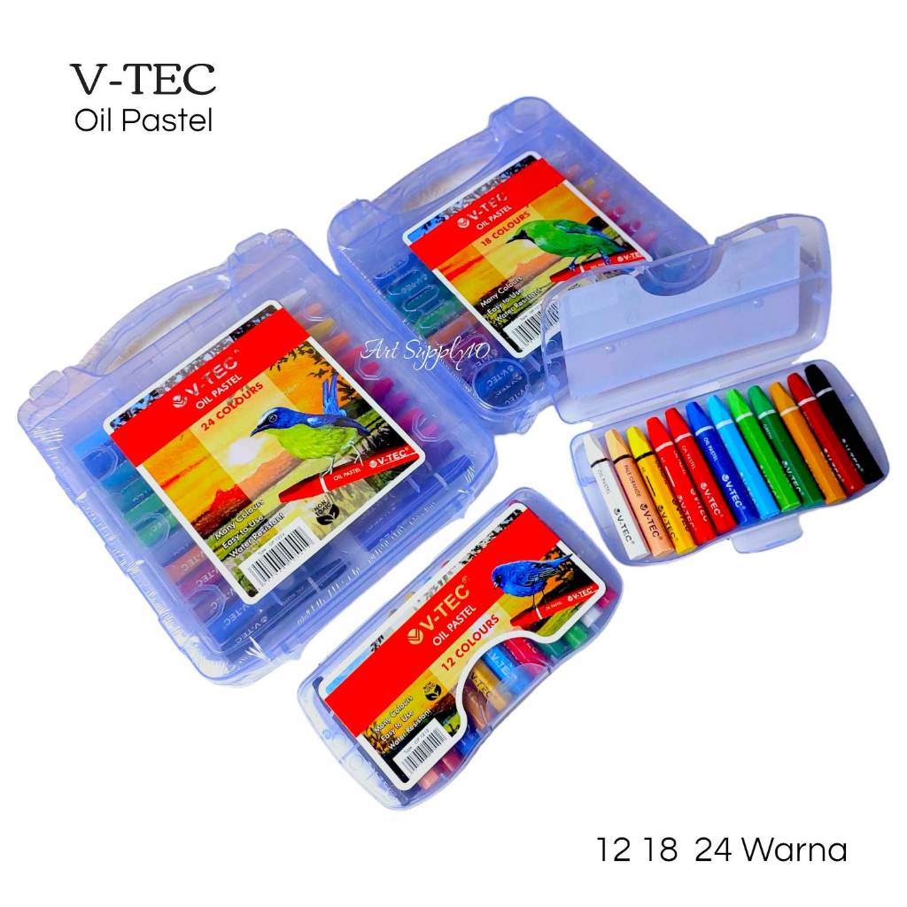

Oil Pastel V-TEC 12-24 Warna