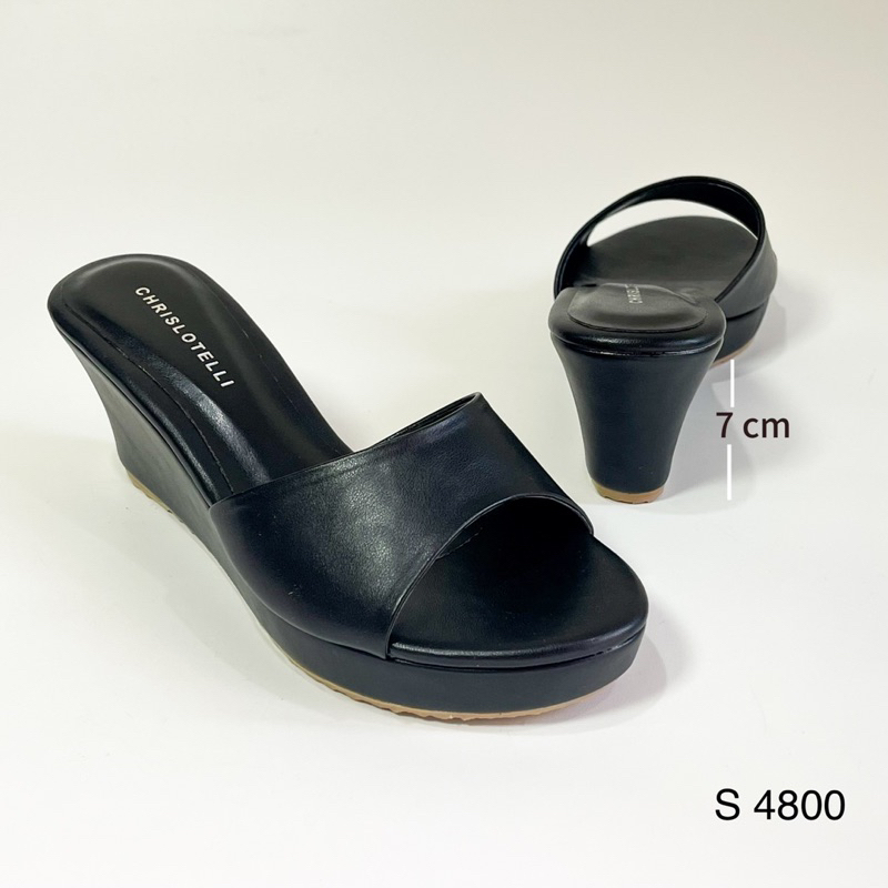 Chrislotelli  S 4800 Sandal Wedges Selop Wanita Hak 7 cm