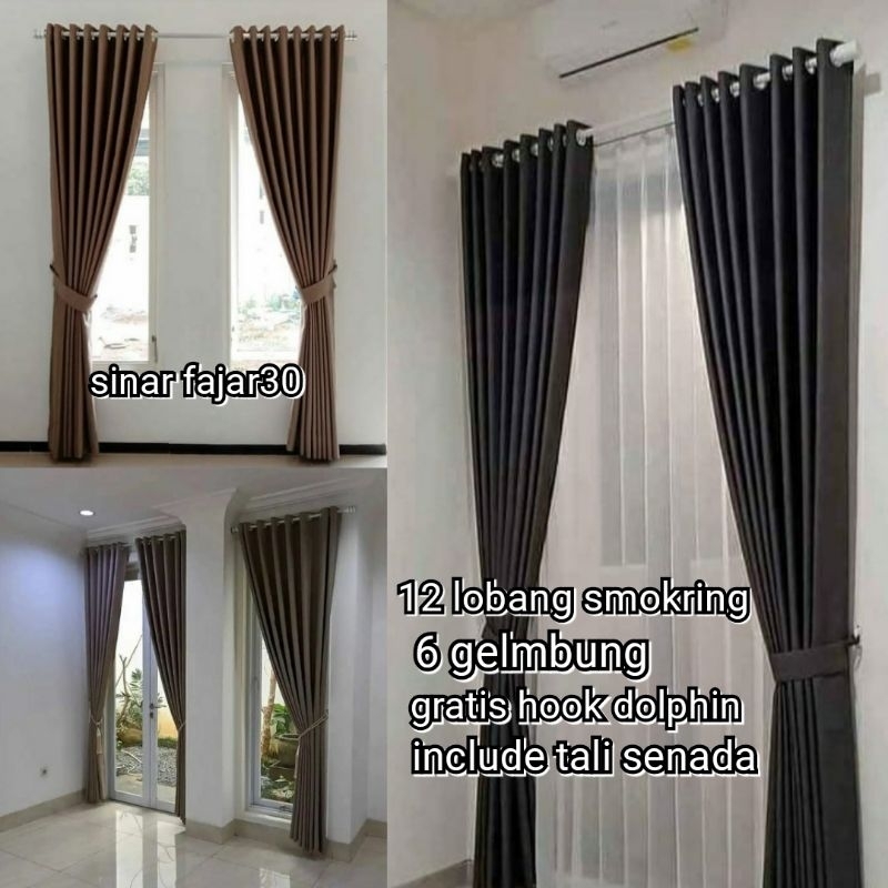 Gorden Blackout polos minimalis Gorden jendela Gorden pintu Gorden blackout polos