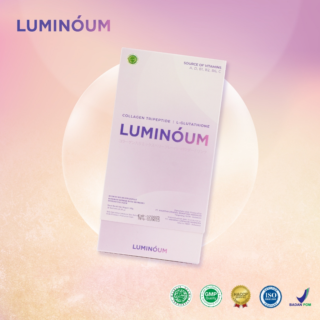 Luminoum Collagen Tripeptide 3500mg L-Glutathione 1 Box isi 8 Sachets