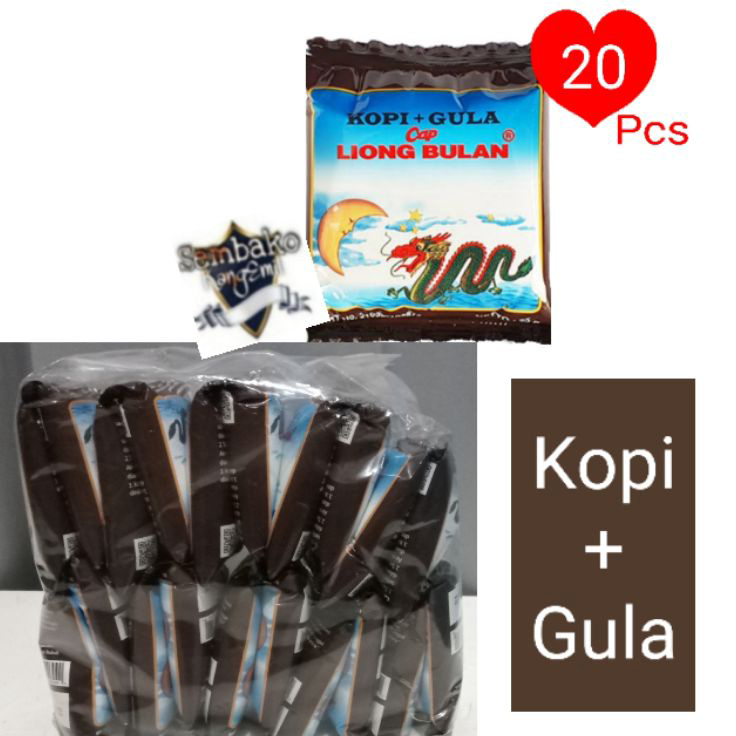 

FXJD3361 Kopi Cap Liong Bulan Plus Gula Isi 20Pcs @28gram