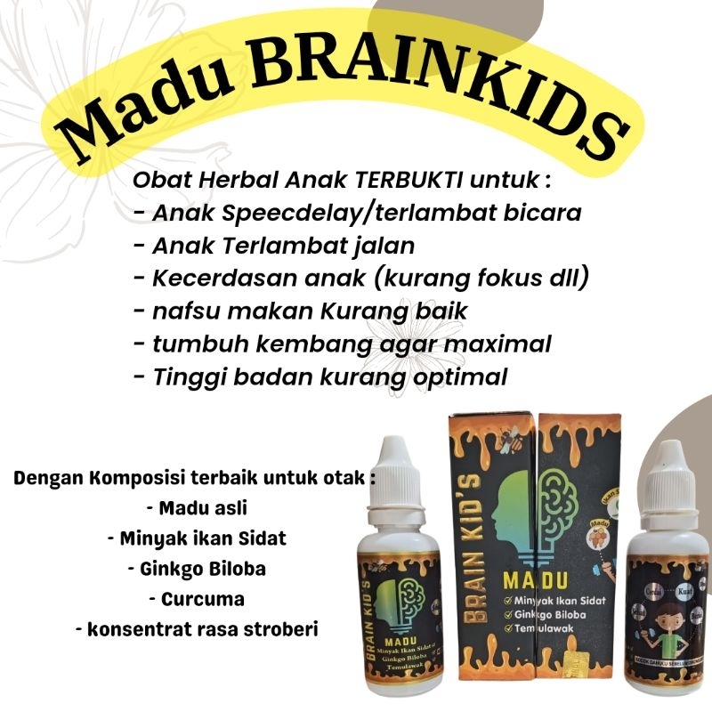 

Madu Anak cerdas BrainKids paket 2botol