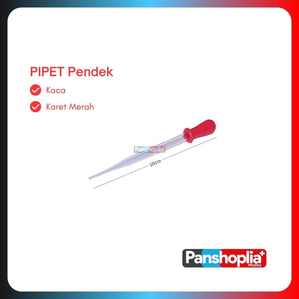 Pipet Kaca Pendek l Pipet Tetes Kaca Pendek per 10pcs