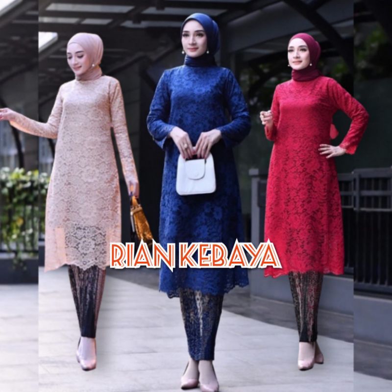 SETELAN KEBAYA BURKAT JUMBO LD 120 / SET KEBAYA MODERN / SET KEBAYA MUSLIMATAN