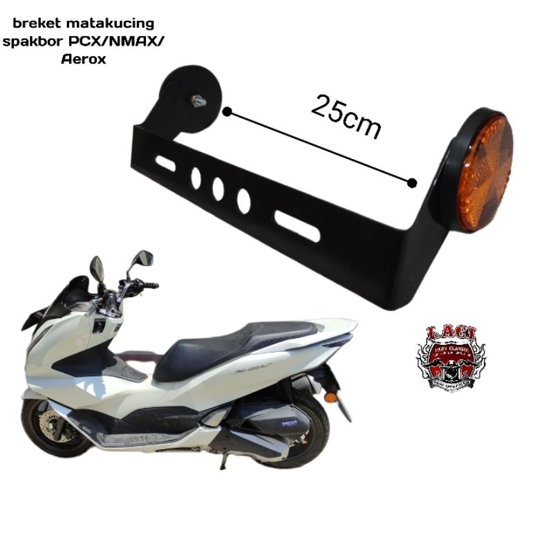 Breket Dudukan Plat Nomor Mata Kucing Spakbor Nmax Aerox Old New PCX ADV 25cm