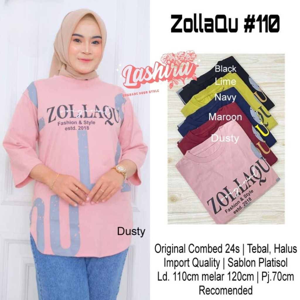 zolaqu-110 kaos jumbo ld 110 blouse bluss blus bluse baju atasan katun wanita perempuan cewek remaja