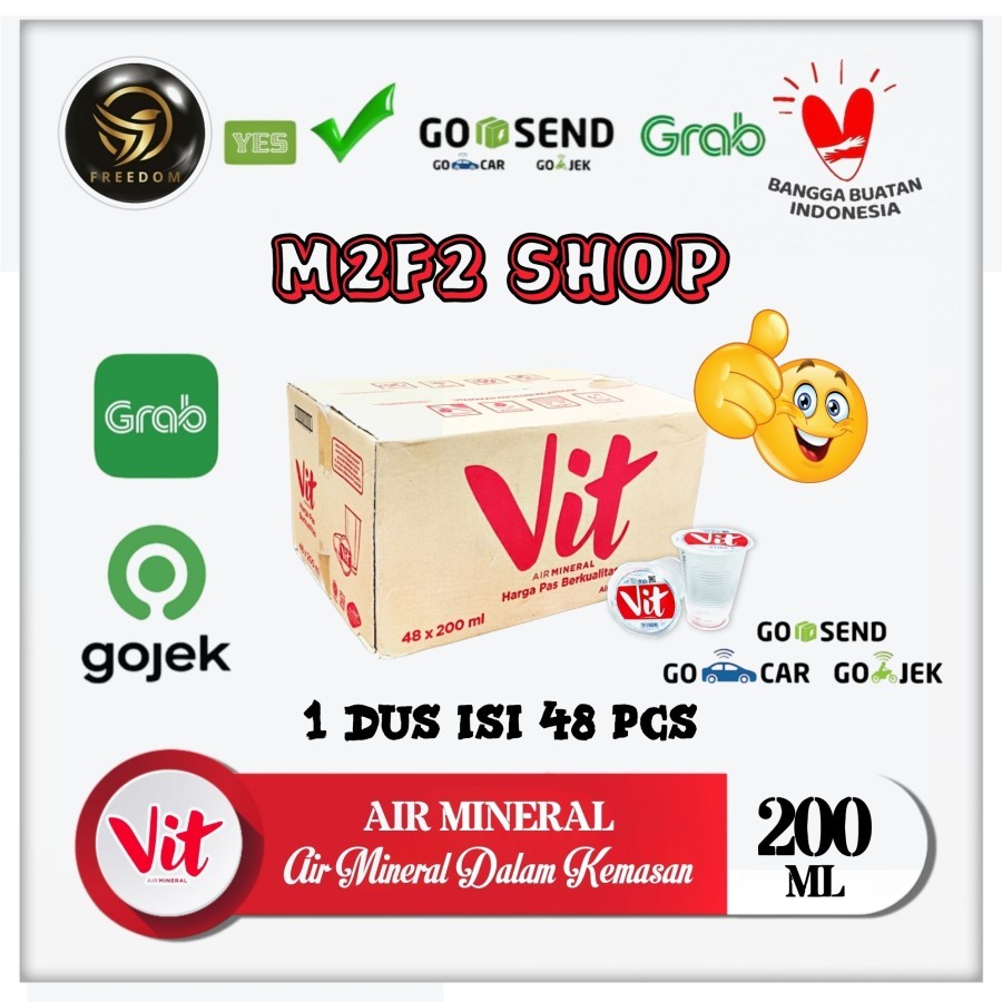 

Air Mineral Vit Gelas | Cup - 200 ml Kemasan Karton (Khusus Bluebird/Gojek/Grab)