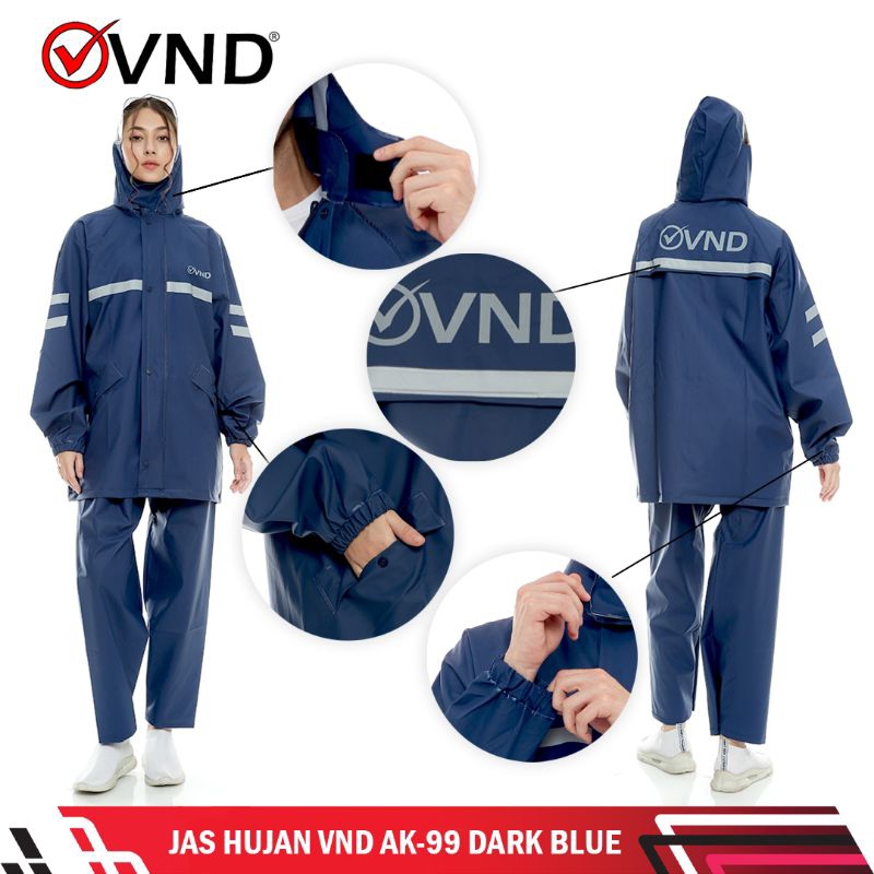 Jas Hujan VND Ak 99 Jas Hujan Setelan Karet PVC