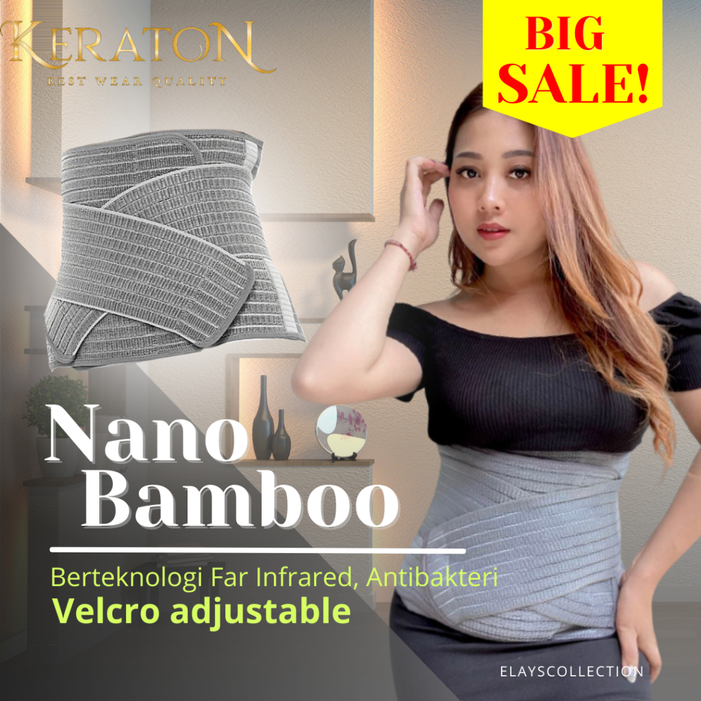 korset ibu melahirkan stagen premium nano bamboo keraton original Velcro adjustable Korset stagen pe