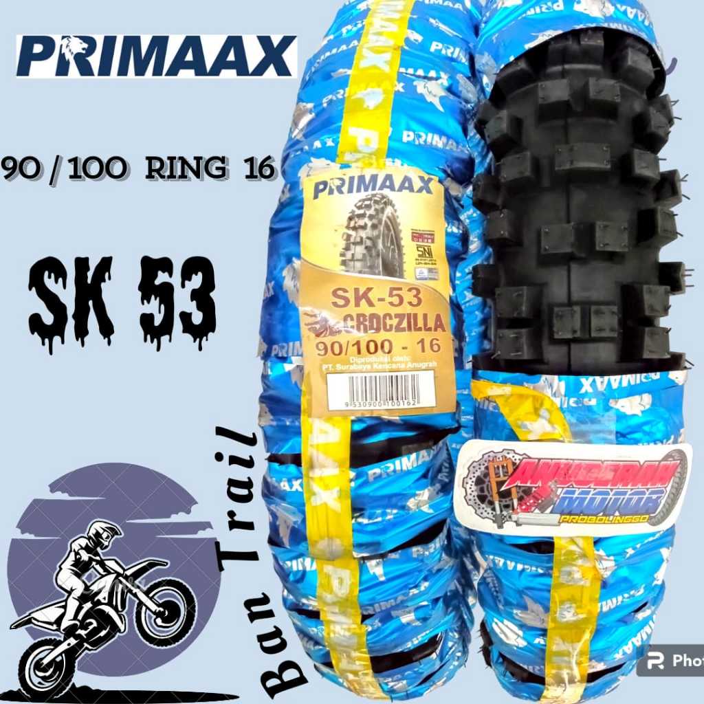 Ban 90/100 RING16 BELAKANG TRAIL Primaax 90 100 RING 16 SK53 RR TIRES PRIMAAX 90100 ring16 RR sk 53 
