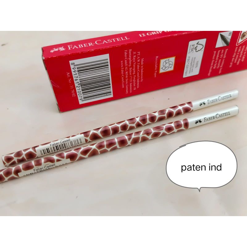 

Pensil 2B segitiga motif Faber-Castell