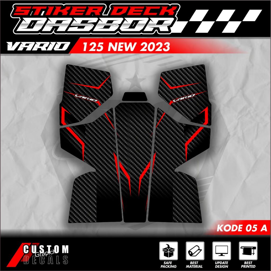 Striping Vario Pelindung Dashboard Tankpad vario deckpad Vario 125 2023 (Stiker Pelindung Dashboard)