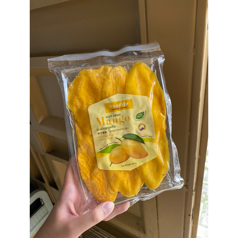 

BISA INSTANT [EXP FEB 2026] 100gr Soft Dried Mango Thailand Less Sugar Thong Ampai - Manisan Mangga Kering Rendah Gula