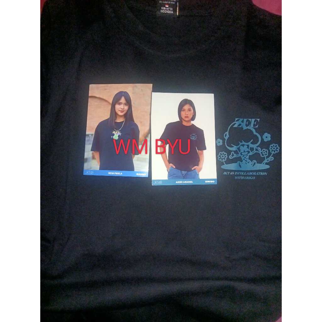 Tshirt Erigo x zee jkt48 + PP Zee & Adel